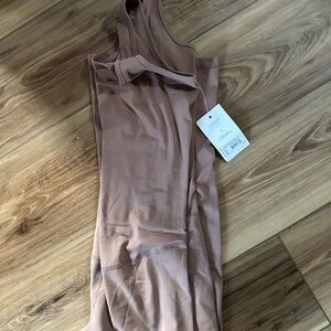 Women's maternity jumpsuit workout romper target size small taupe bnwt